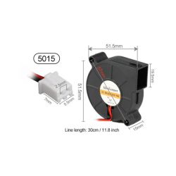 Chladící ventilátor 5015 12V/24V
