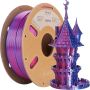 Pla Silk Filament dvoubarevný, jednoduchý tisk se skvělým efektem  1.75mm / 1Kg Modrá / Červená