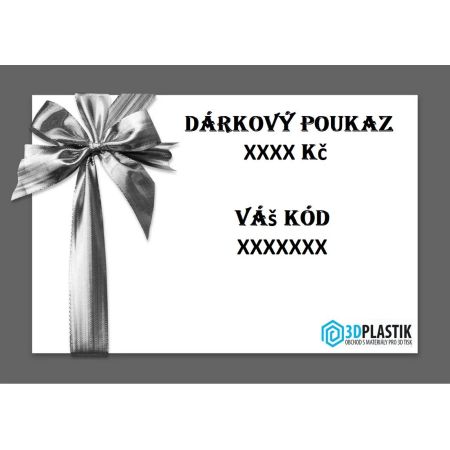 Dárkové poukazy 300Kč/500Kč/1000Kč/2000Kč