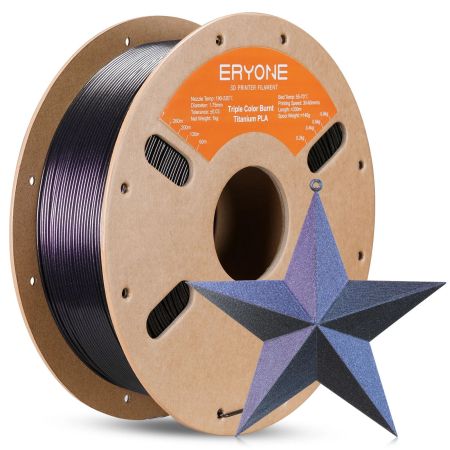 Eryone Burn Titanium Tricolor Green Purple filament
